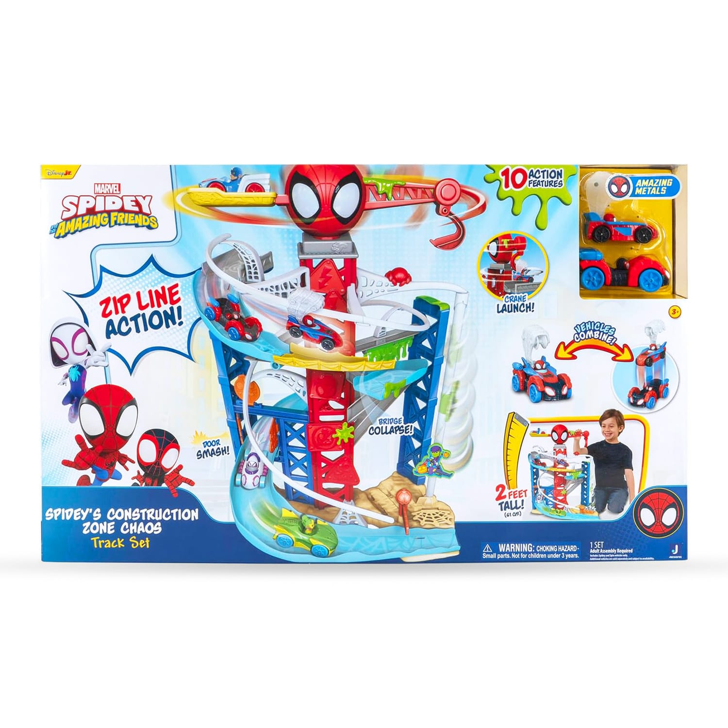 Spidey and His Amazing Friends Spidey's Construction Zone Chaos Track Set, product image 7