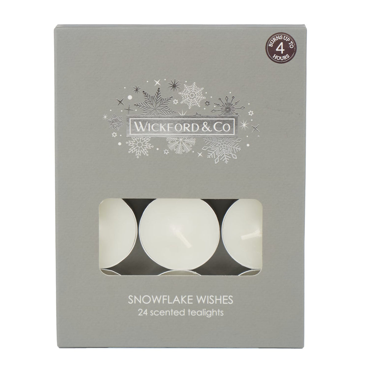 Wickford & Co Scented Tealights 24 Pack - Snowflake Wishes, product image 2