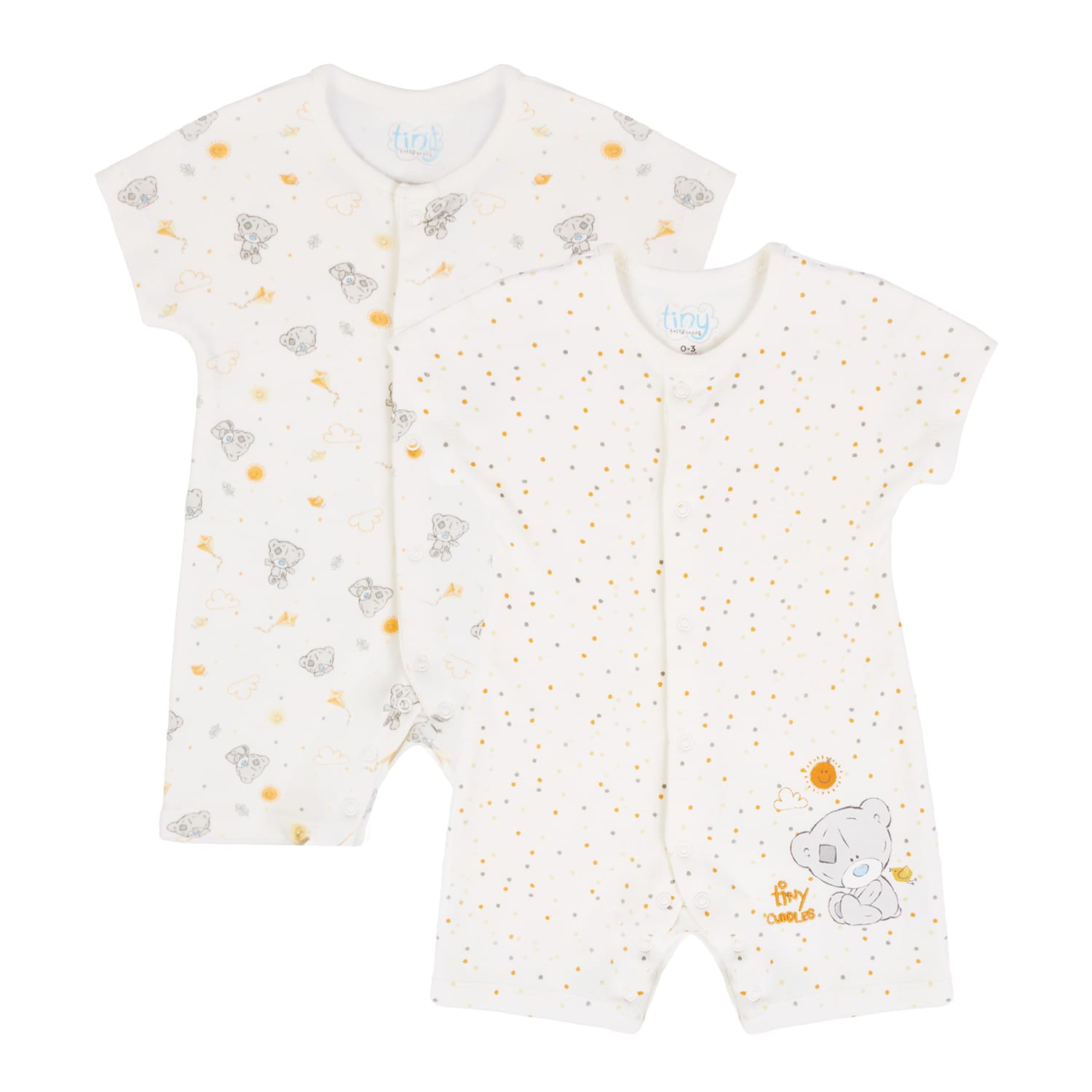 Tiny Tatty Teddy Rompers 2 Pack