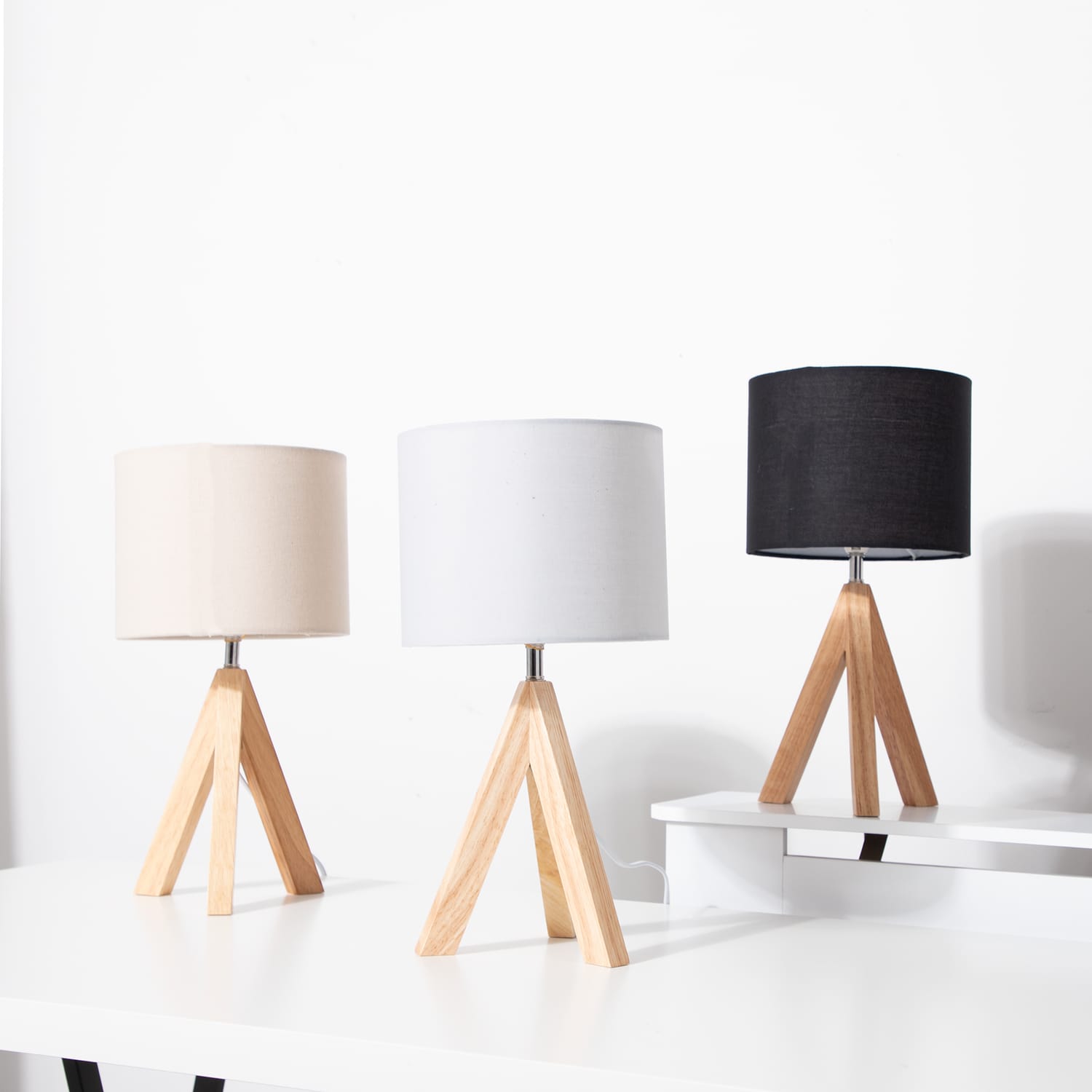 Home Collections Wood Tripod Table Lamp - Beige, product image 2