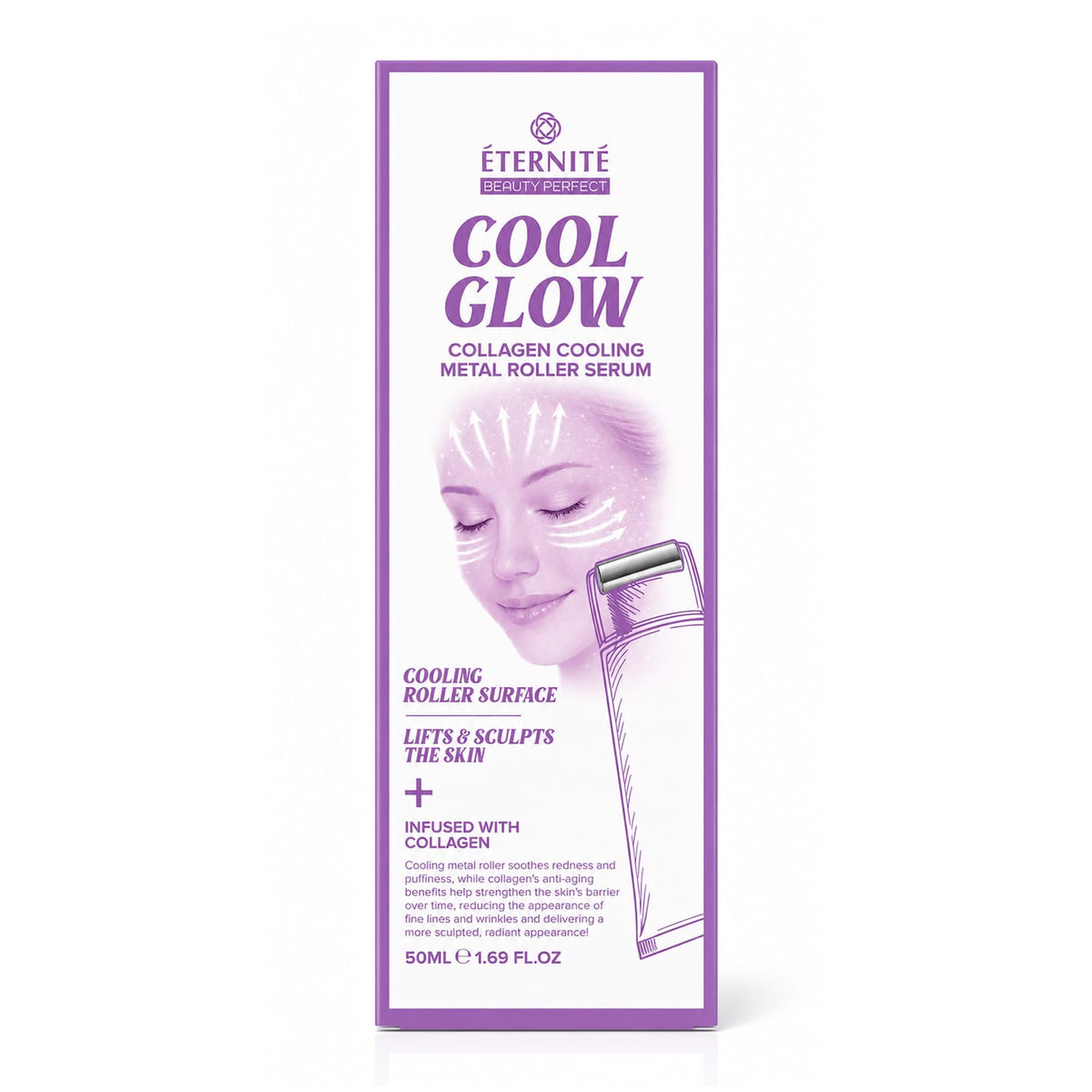 Eternite Cool Glow Collagen Cooling Metal Roller Serum 50ml