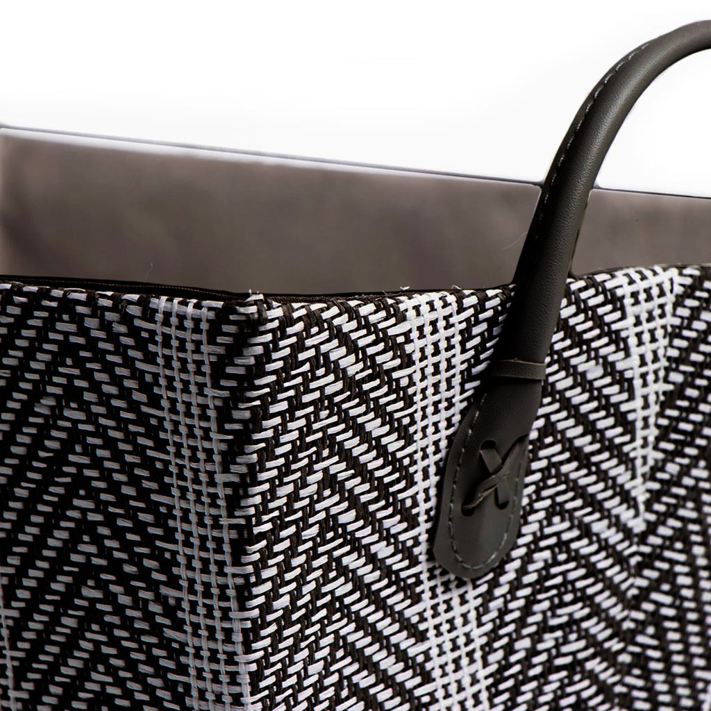 Home Collections Foldable Fabric Storage Basket With Handle Chevron - Black, product image 3