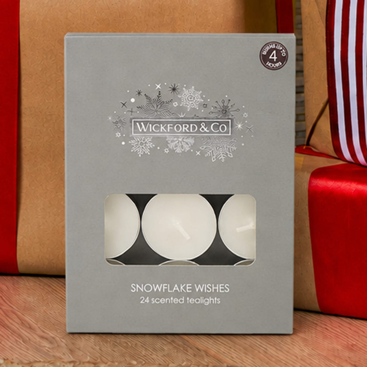 Wickford & Co Scented Tealights 24 Pack - Snowflake Wishes