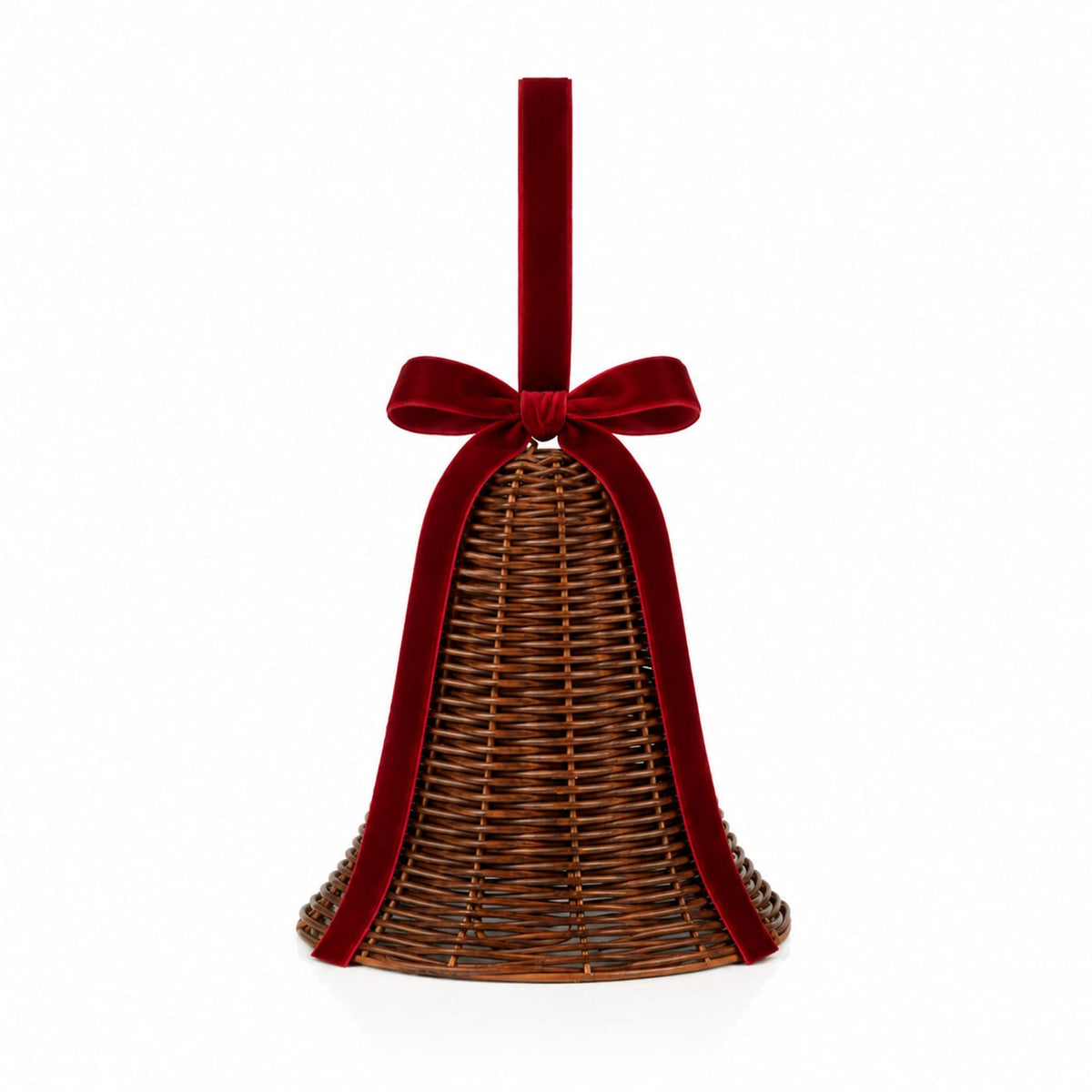 Festive Feeling Alpine Woods Christmas Hanging Rattan Bell, product image 2