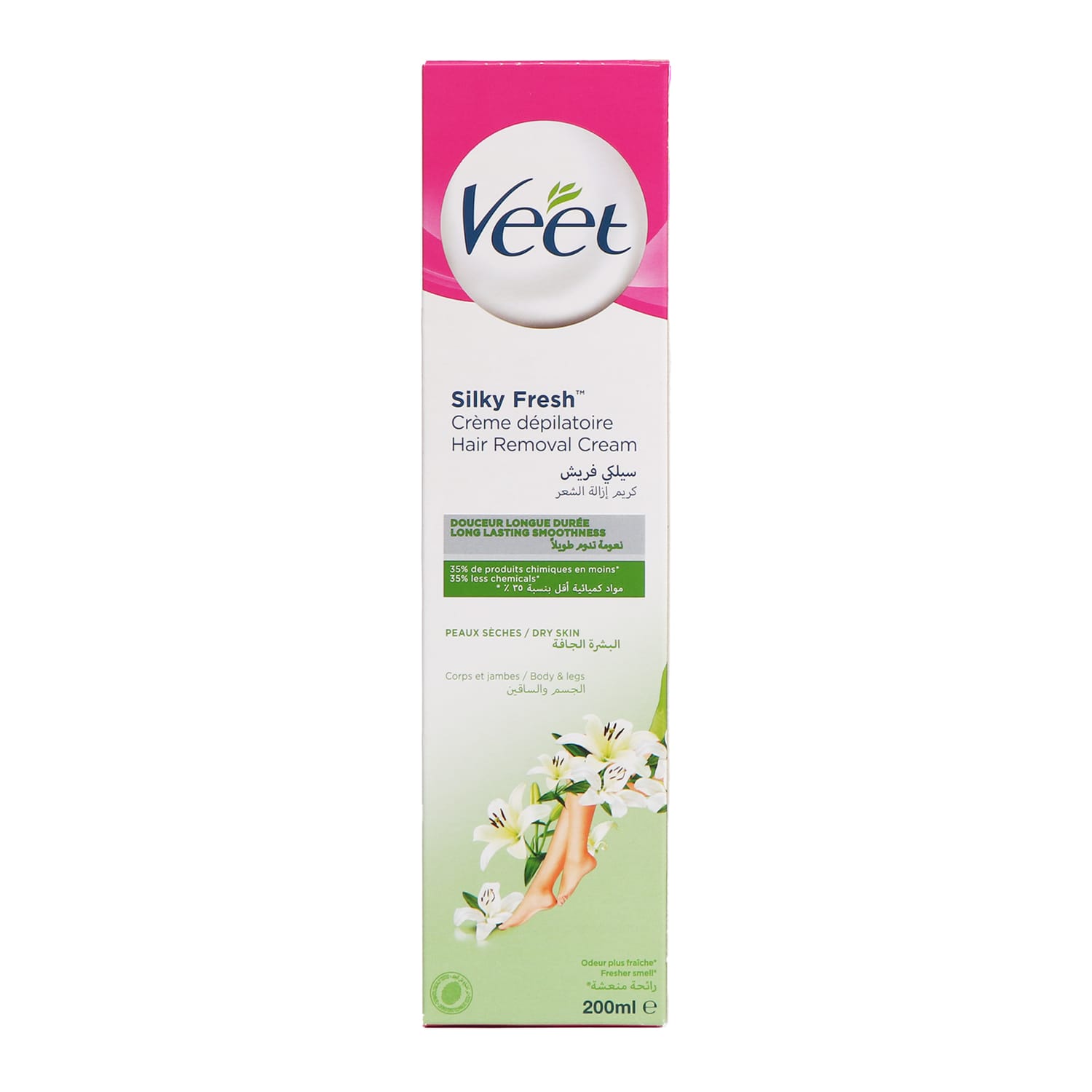 Veet Silky Fresh Hair Removal Cream 200ml - Dry Skin